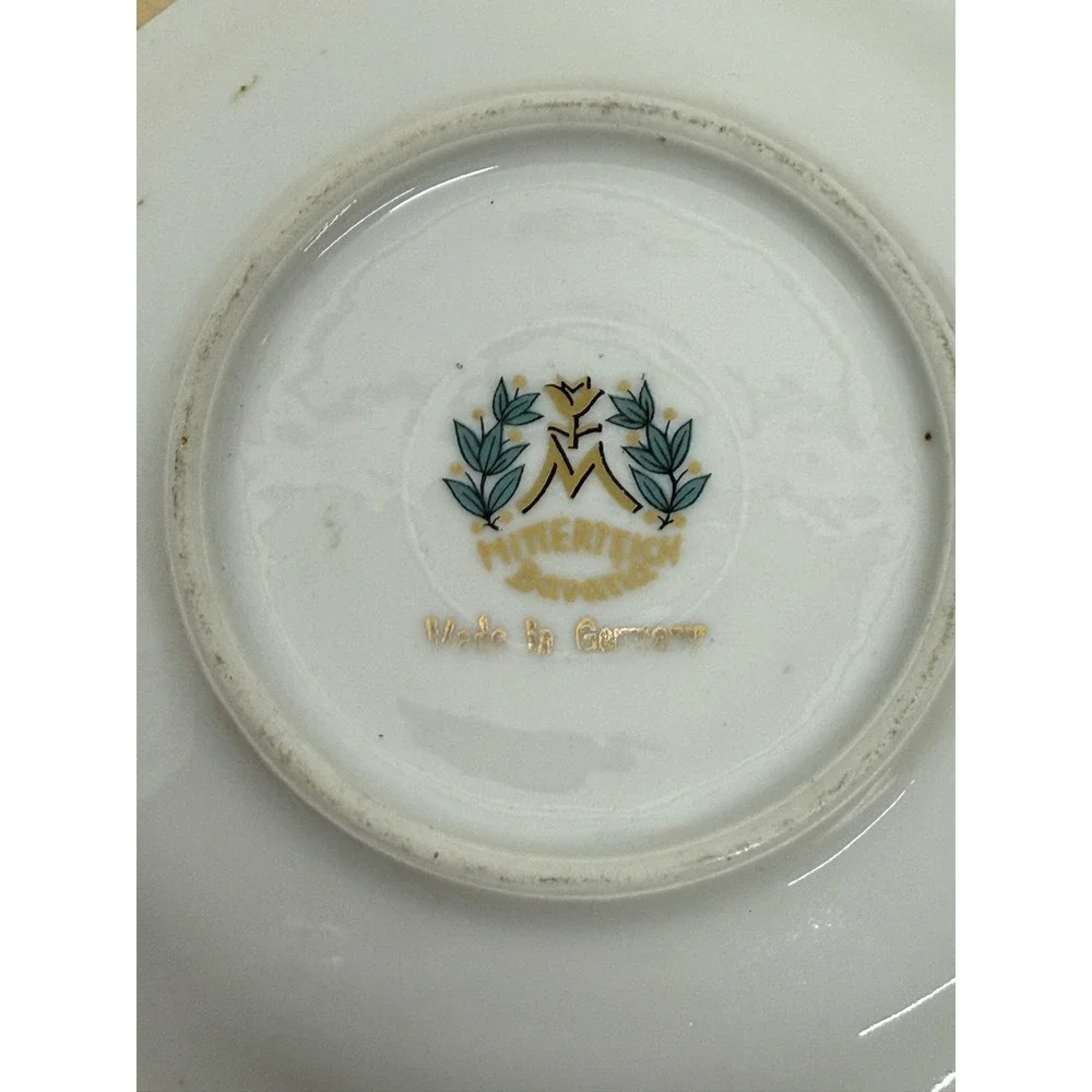 Vintage Tea Cup‎ & Saucer. Bavaria Germany Miniature Mitterteich #61
